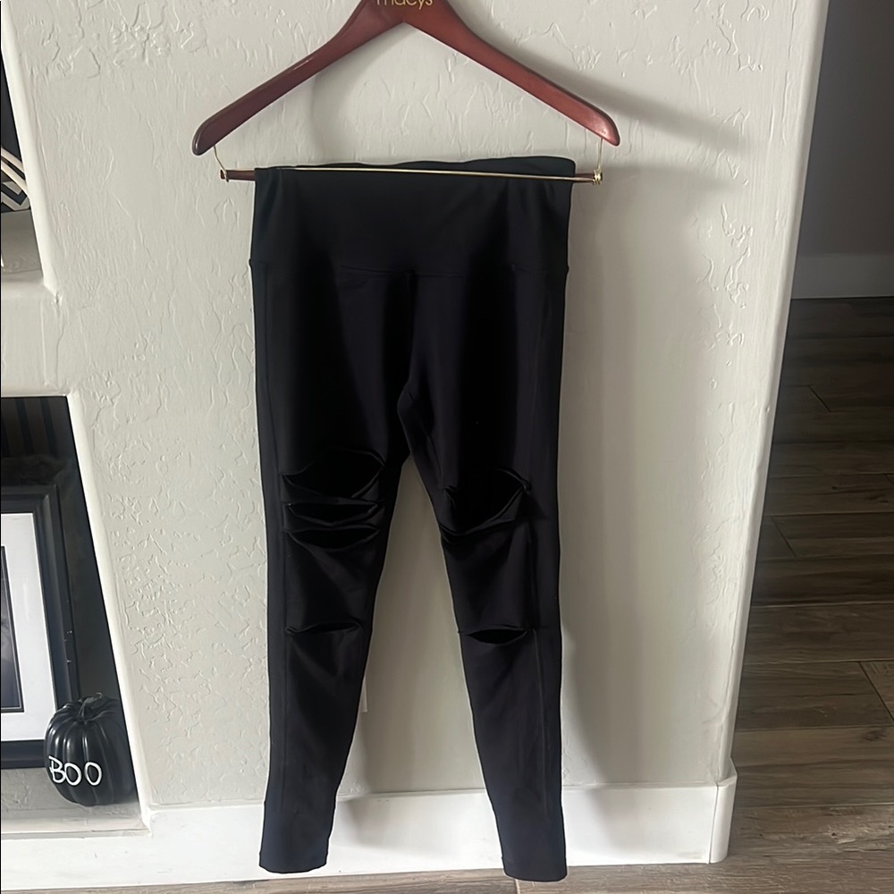 Black Ripped Leggings